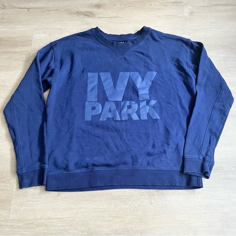 Ivy Park navy Blue logo crew neck sweatshirt SZ M